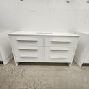 Vida 60 Inch Bathroom Vanity & Quartz Top Floormodel Clearance Sold As Is (212)-2