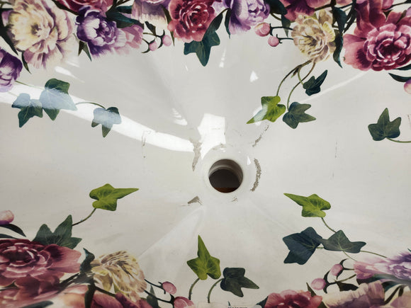 Kohler Artist Editions Drop In Bathroom Sink Flowers Peonies and Ivory Floormodel Clearance 25 1/4 x  17 x 9 1/4