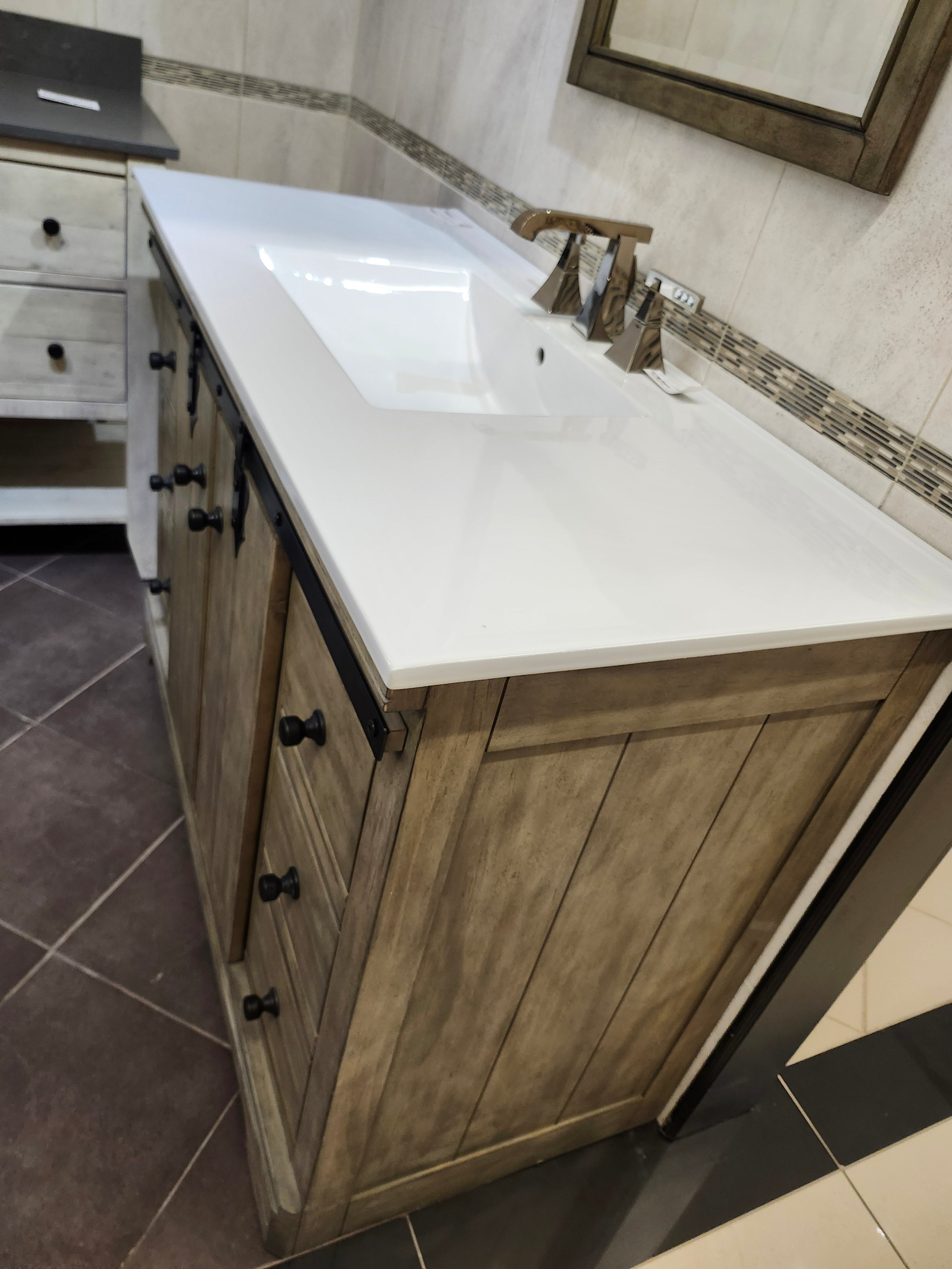 48" Fairmount Upton Vanity & Countertop Combo with Mirror (as is) - 0