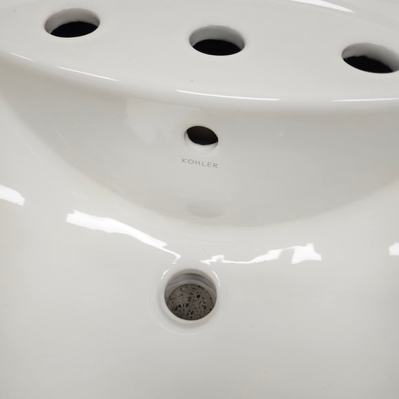 Kohler Bathroom Vanity Sink 3 Hole Biscuit Back open Floormodel Clearance as is Etobicoke