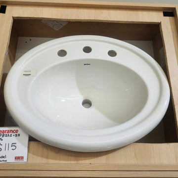 ~18 x ~22 Drop In White Bathroom Vanity Sink Floormodel as is M10
