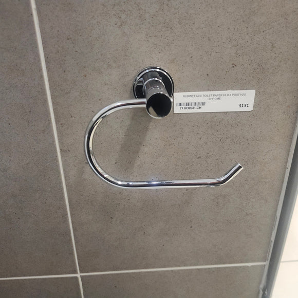 Rubinet H2O Toilet Paper Holder Bathroom Accessory Floormodel As is Clearance Chrome (H19)