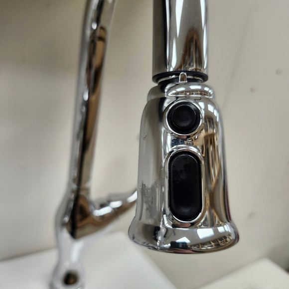 Vida Kitchen Gneck Faucet with Extending Faucet Head Chrome Floormodel Clearance As Is