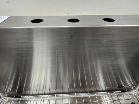 Vida Overmount Laundry 23 x 18 Overmount Sink with grid 3 Hole Inventory Clearance As is