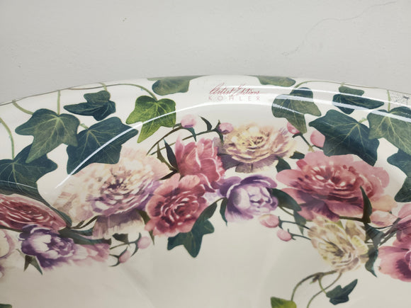 Kohler Artist Editions Drop In Bathroom Sink Flowers Peonies and Ivory Floormodel Clearance 25 1/4 x  17 x 9 1/4