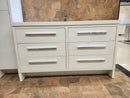 60" Aura Glossy White Plato Vanity with Double Countertop Combo (as is) m3-2