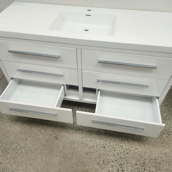 Vida 60 Inch Bathroom Vanity and Urban Sink Top Floormodel Clearance sold as is (212)