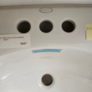 Kohler 19 x 17 Bathroom Sink Devonshire 8CC 3 Hole Predrilled Vanity Sink K2279-4 Floormodel Clearance As Is m10 - 0