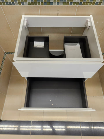 23" Moda White Wall Vanity (as is) g5 - 0