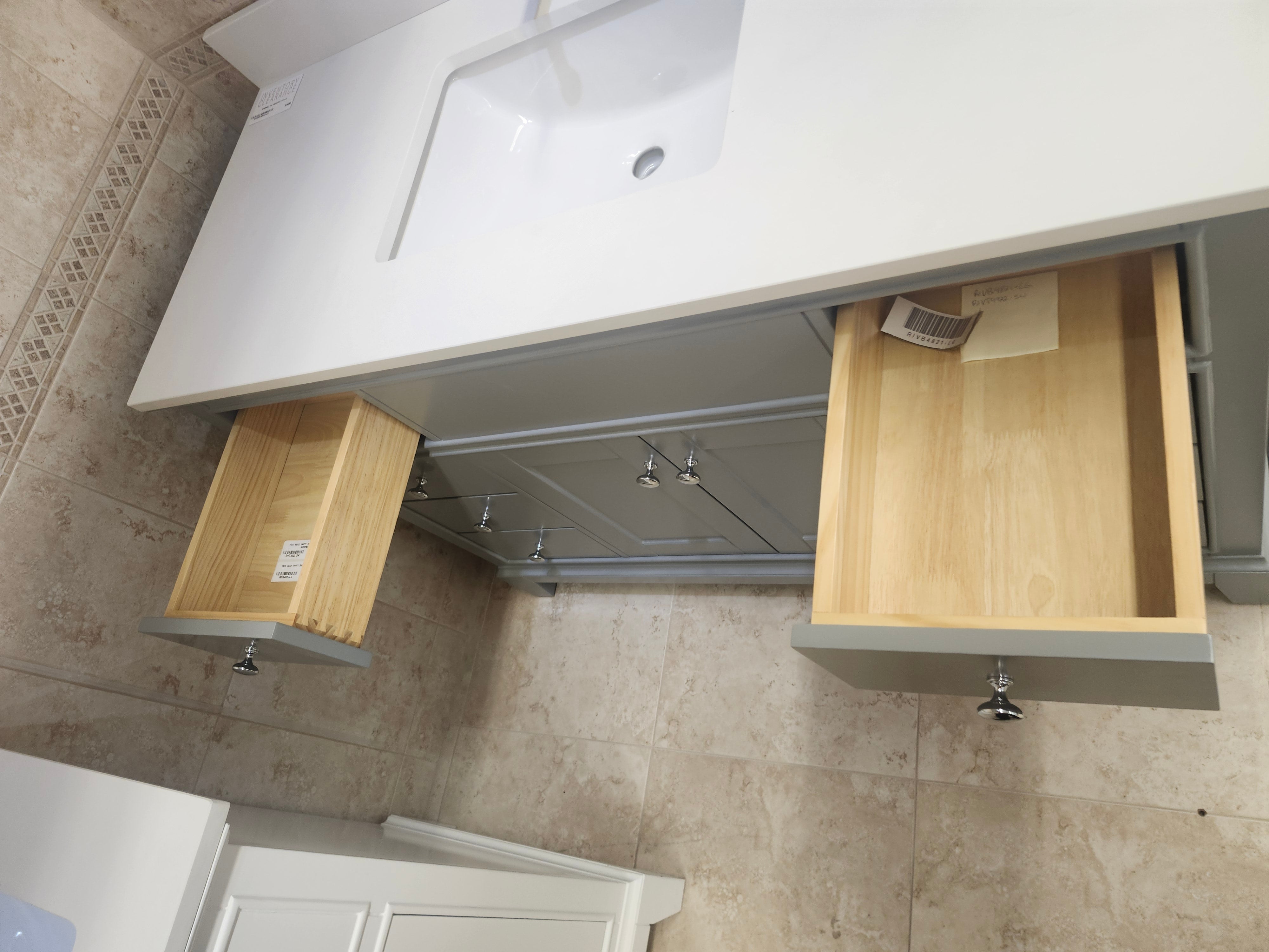 49" Riverfield Light Grey Vanity and Countertop Combo (as is)