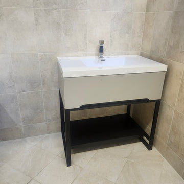 Aura Urban Vanity and Countertop Sink Combo Floormodel Clearance As Is J4 - 0