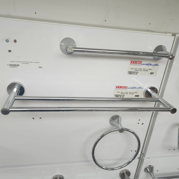Vida 928 Series 18 Inch Double Shower Bar Bathroom Accessory Floormodel As Is