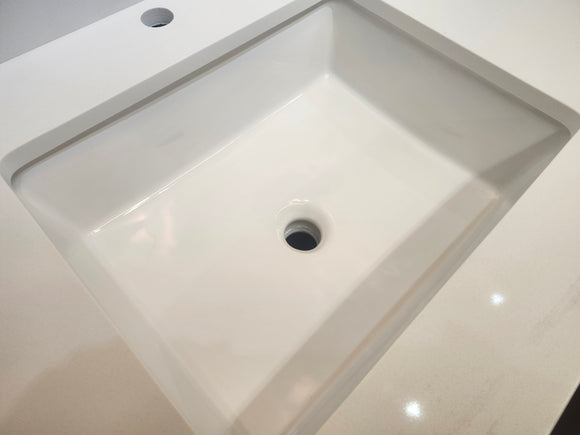 Vida Turin 37" Black/Gold Vanity with Countertop Combo (as is)