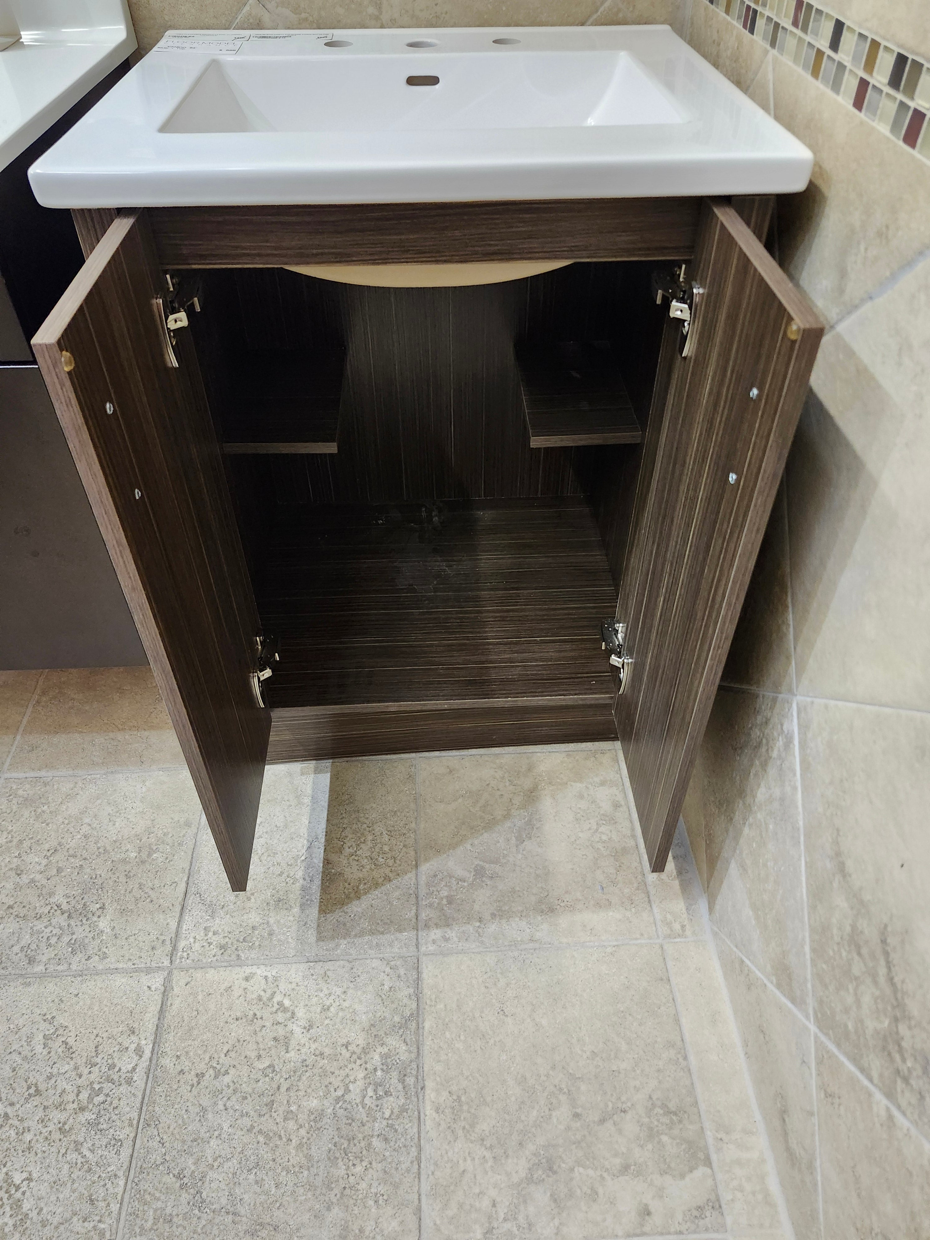 24" Vanico Vanity & Countertop Combo (as is)
