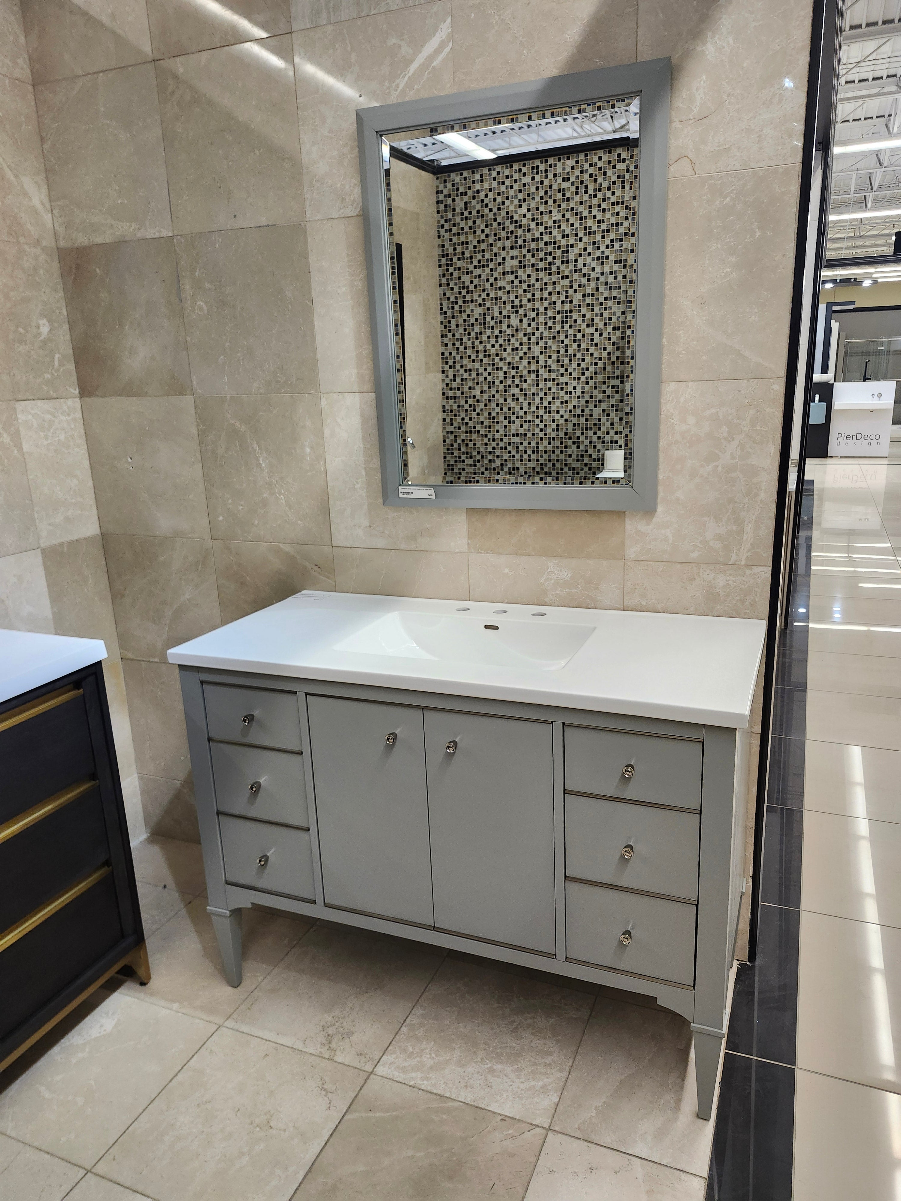 48" Fairmount Charlotte Vanity & Countertop Combo with Mirror (as is)
