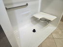 American Standard 1 pc 66 x 37 with seat (as is) walk in shower k6-10