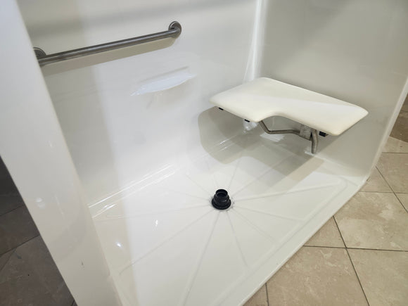 American Standard 1 pc 66 x 37 with seat (as is) walk in shower k6