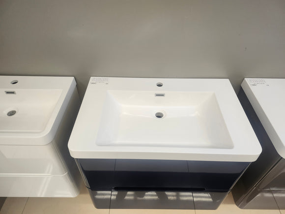 30" Geo Navy Wall Vanity with Countertop Combo (as is)