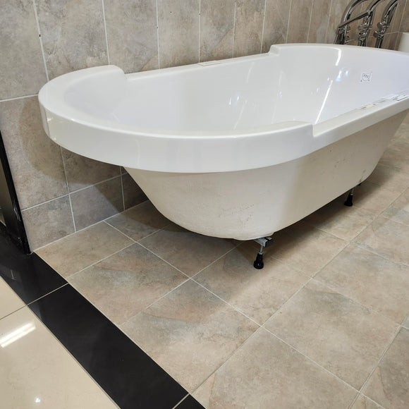 Duravit Sharck Drop In 74 3/4 x 35 1/4 Air Jet Freestanding Bathtub Floormodel Clearance As is M8