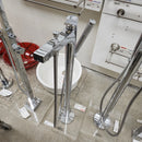 Aquabrass Roman Deck Tub Filler Metro Chrome With Hand Held Shower Head Floormodel Clearance As Is-1