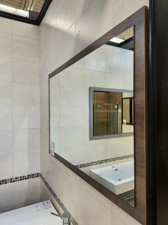 Aura Vanity Mirror 39" x 26" Tobacco Finish (as is)