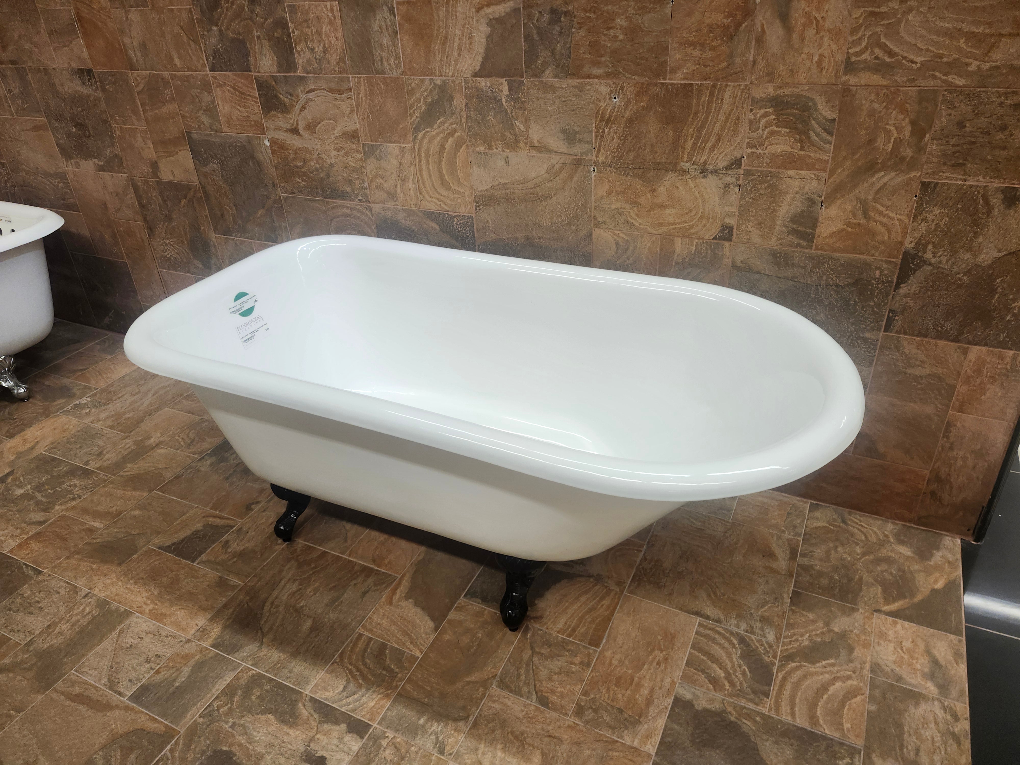 Clawfoot 60x30 Roltopno Freestanding Bathtub (No Feet) (as is)