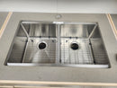 Vida Acute 32" x 18" Stainless Steel Square Undermount Kitchen Sink Floormodel Clearance As is-1