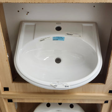 Kohler 19 x 17 Bathroom Sink Devonshire 1 Hole Predrilled Vanity Sink K2279-1 White Floormodel Clearance As Is m10