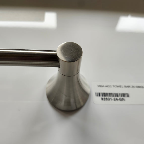 Vida 928 Series 24 Inch Towel Bar Bathroom Accessory Brushed Nickel Finish Floormodel Clearance As Is