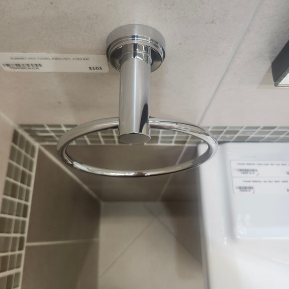 Rubinet H2O Towel Ring Bathroom Accessory Floormodel As is Clearance Chrome (H19)