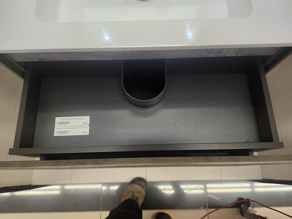 29" Espa Stone Grey Wall Vanity with Countertop Combo (as is)