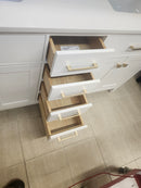 60" Laurel White Vanity and Double Countertop Combo (as is)-6