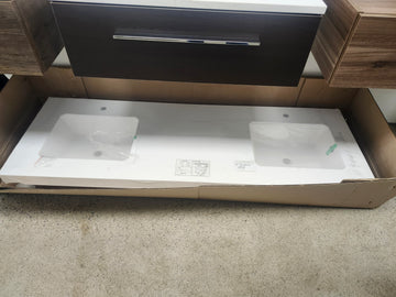 66 x 22 1/4 Double Sink Countertop for Bathroom Vanities White Floormodel Clearance As is