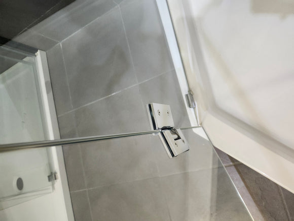 D&M Neo Angle Shower Door and Shower Base Combo (as is) k2