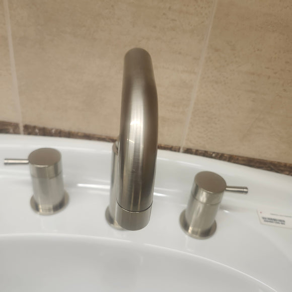 American Standard 8cc Bathroom Faucet with Handles Brushed Nickel Floormodel Clearance as is (H9)