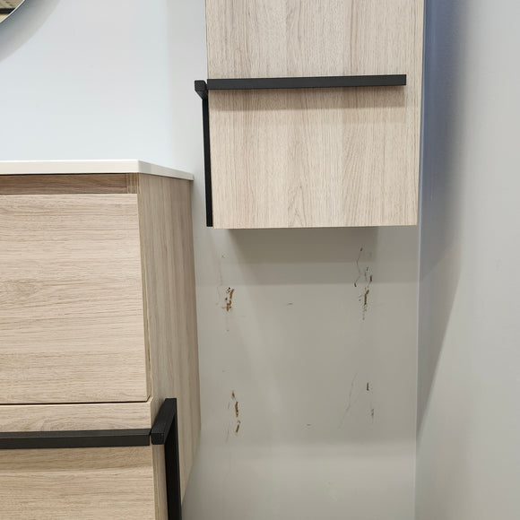 Ico Accent 48 x 21 Bathroom Vanity, Legs, Mirror, Linen and Countertop Sink Combo Sold As is Floormodel Clearance (H12)