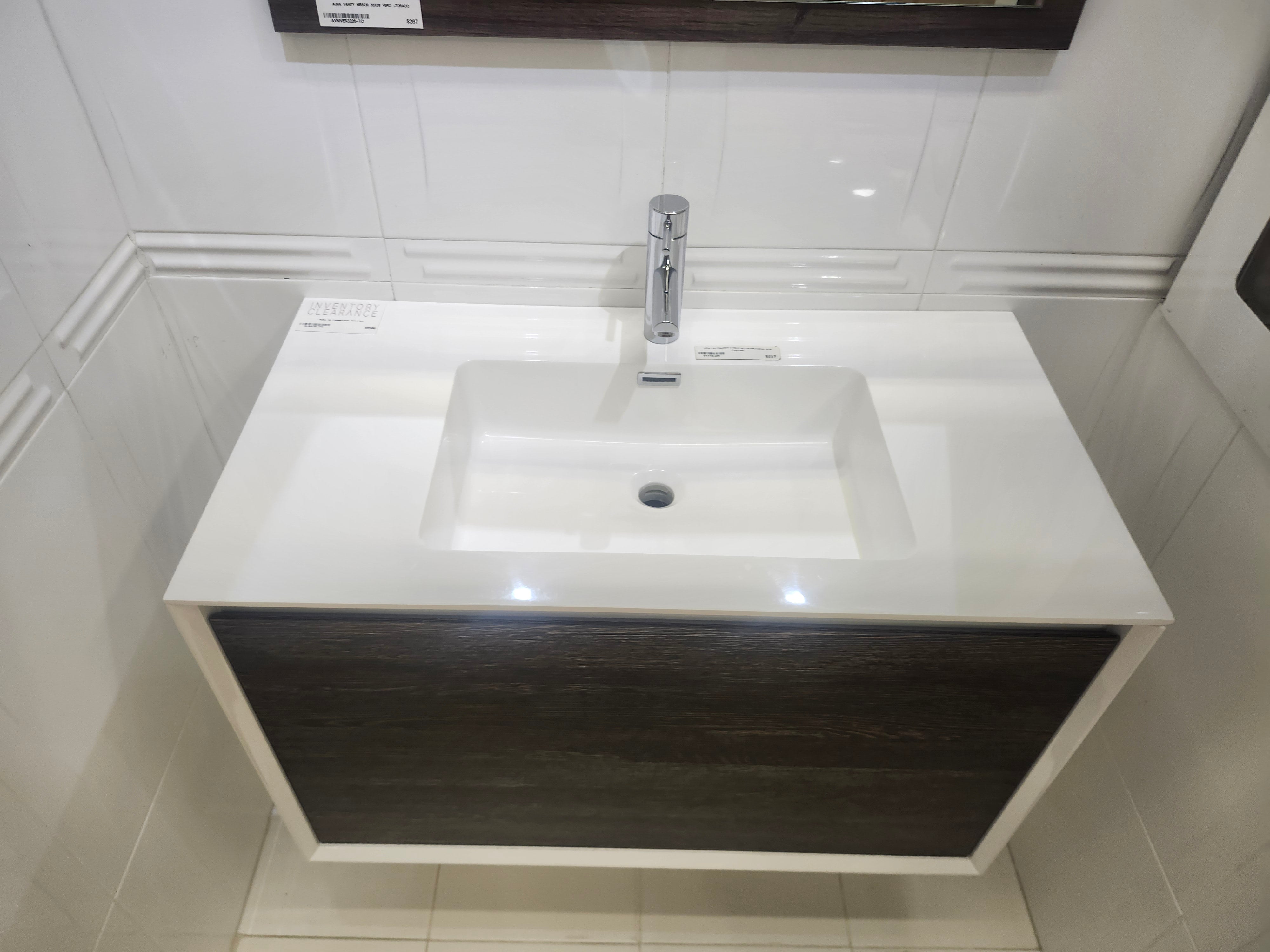 35" Flisa Fifth Avenue Wall Vanity with Countertop Combo (as is)