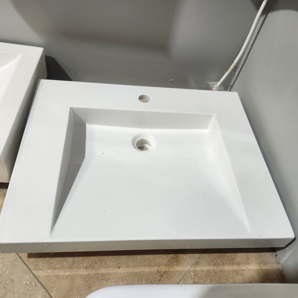 Duo 24 x 17 3/4 Countertop Vanity Sink no Overflow White Floormodel As Is i15