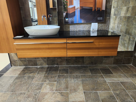 72" Vanico Loft Desk Vanity Combo (as is) l7