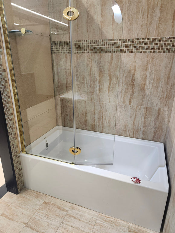Maax 60 x 32 built in bathtub and Fleurco Tub Shield (as is) 42