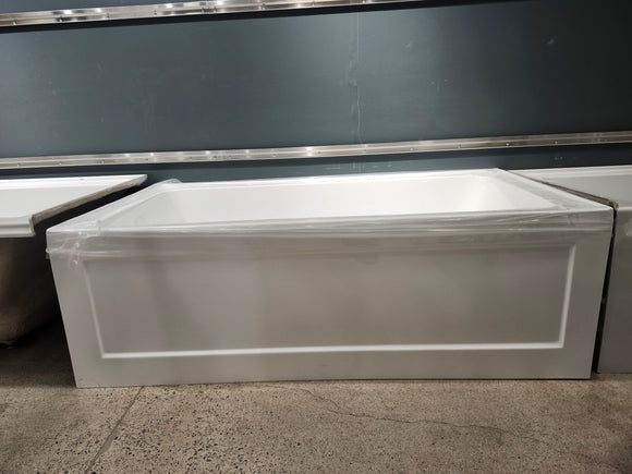 Aura Alcove Tub with Skirt Floormodel Clearance with Skirt Left Hand Drin As is 60 x 32 forma