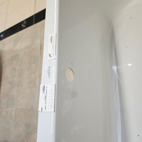 Duravit Sharck Drop In 74 3/4 x 35 1/4 Air Jet Freestanding Bathtub Floormodel Clearance As is M8