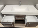 47" Vero Tobacco Vanity with Double Countertop Combo (as is)-6