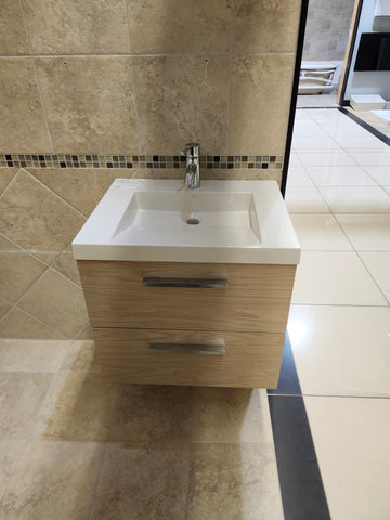 24 Duo Champage Melamine Biscuit as is with countertop l12