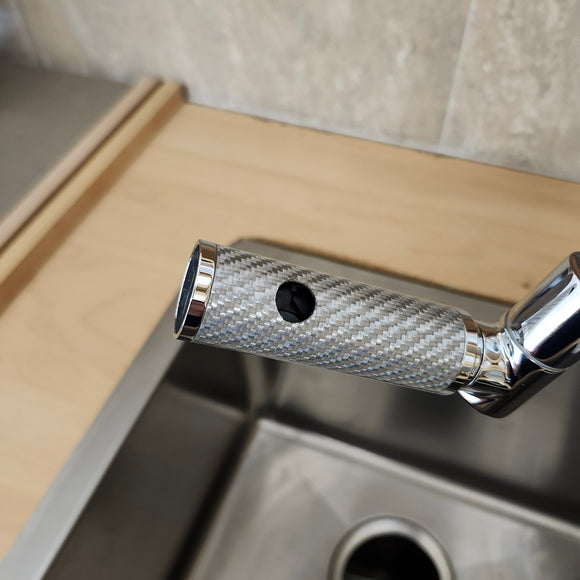 Kohler Kitchen Faucet Arm Karbon Deckmount Lever Handle Floormodel as Is Sprayhead missing M10