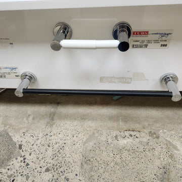 Rubinet Lasale 18 Inch Towel Bar Floormodel Sold As Is Chrome Floormodel Clearance As is Black/Chrome