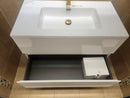 35" Moda White Wall Vanity with Countertop Combo (as is)-6