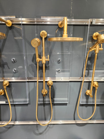 House of Rohl Gold Shower Accessories Floormodel Clearance as is rough in not included