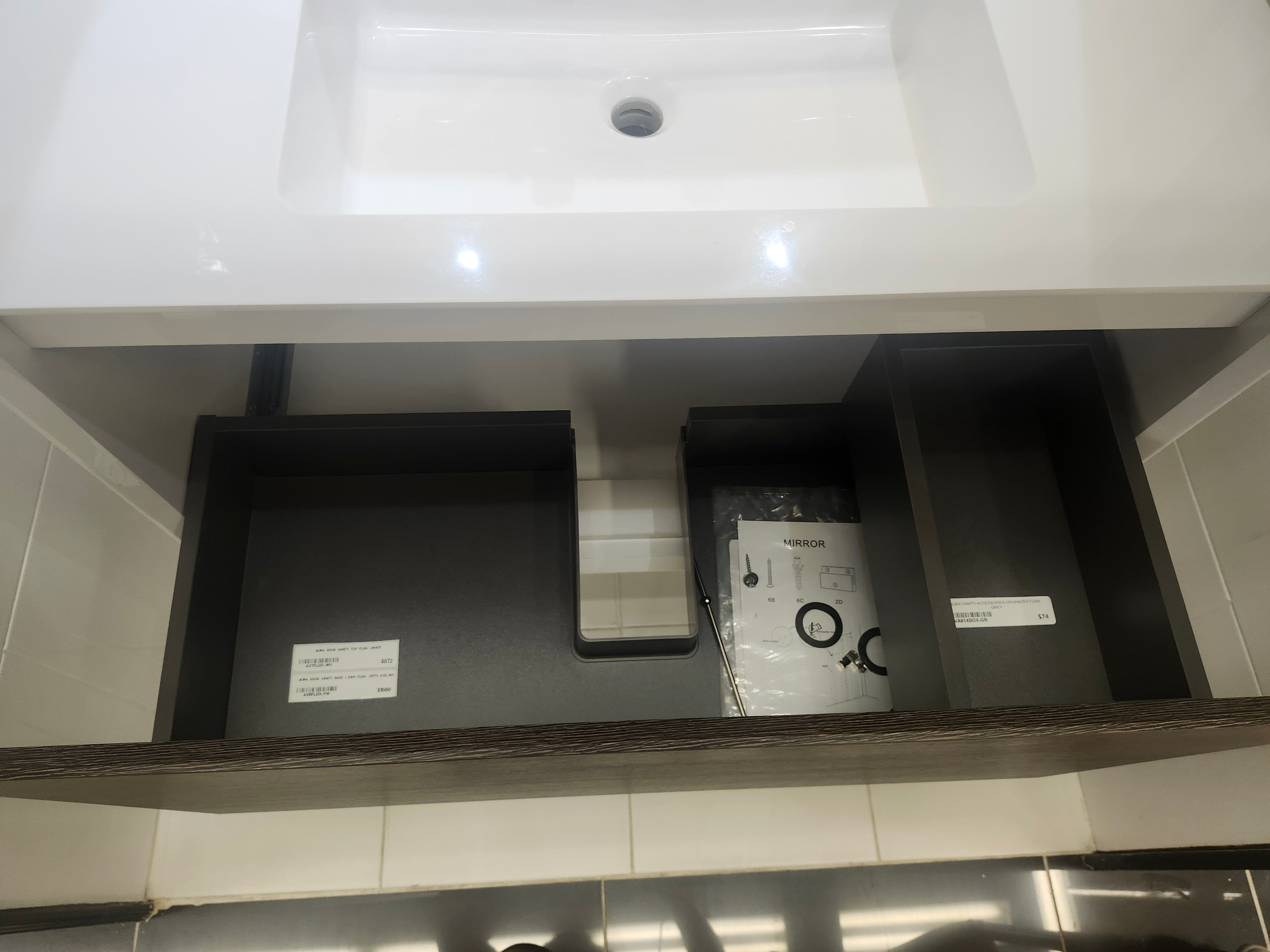 35" Flisa Fifth Avenue Wall Vanity with Countertop Combo (as is)