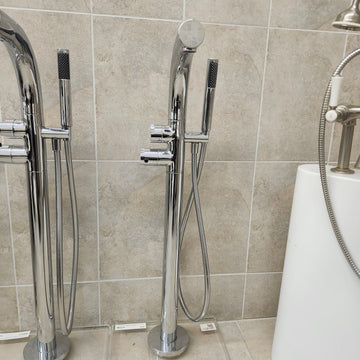Victoria & Albert Roman Deck Faucet Floormount Thermostatic Tub Filler TU14 Floormodel clearance as is m8 - 0